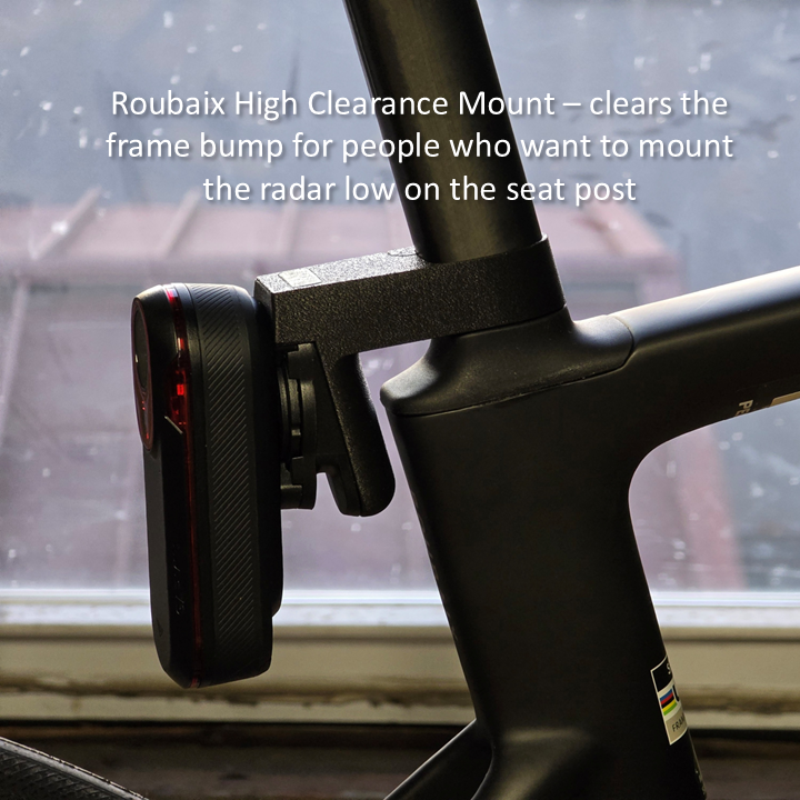 Specialized
Roubaix
Radar mount
Garmin Varia RTL715 with camera