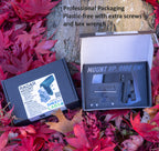 Sheehy Labs radar mount packaging with additional components on a natural background